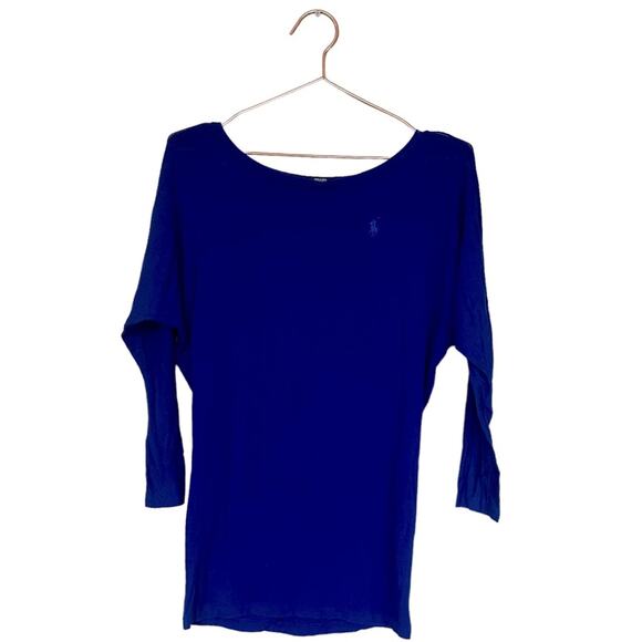 Ralph Lauren Sport Long Sleeve T Shirt blue Size Small Crew Neck - Picture 1 of 7